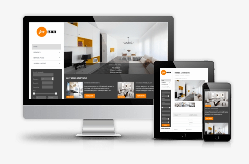 Joomla Free Template Responsive White, transparent png #3378629