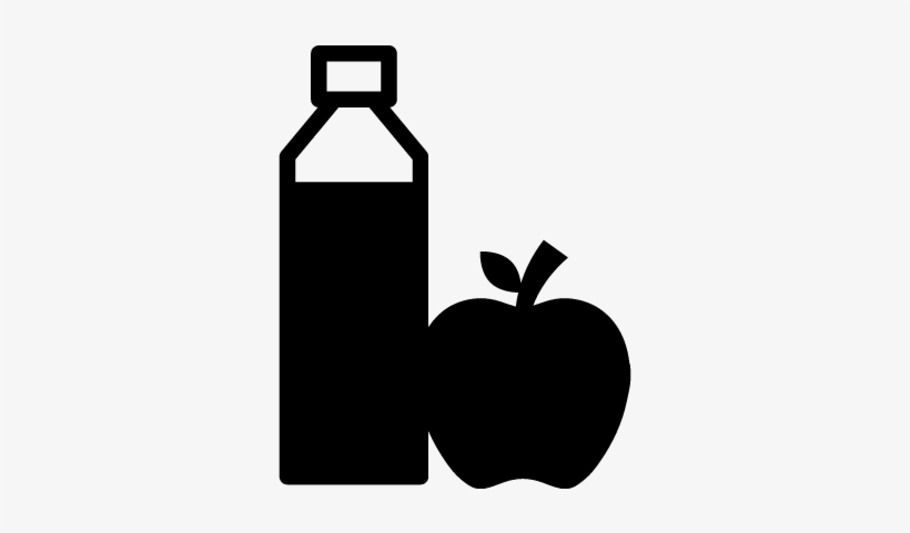 Juice Bottle And Apple Vector - Juice Icon Png, transparent png #3379256