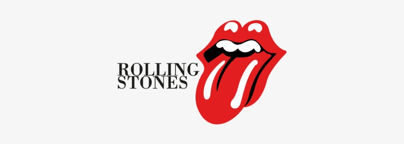 Rolling Stones Logo Bw, transparent png #3379290
