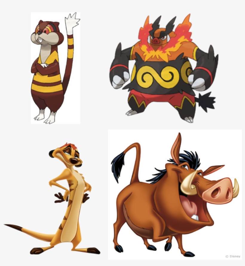 What About Timon And Pumbaa - Pokemon Emboar Weapon, transparent png #3380791