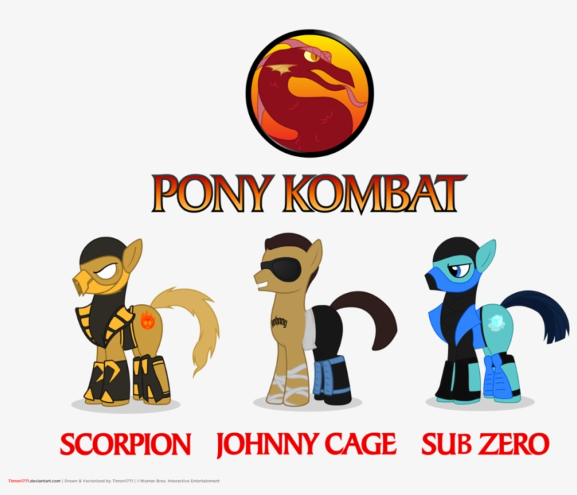 Pony Kombat Scorpion Johnny Cage Sub Zero - Mortal Kombat Version Pony, transparent png #3380858