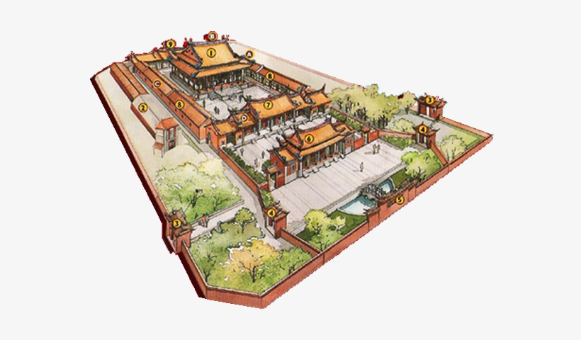 Confucian Temples - Plan Of The Temple Of Confucius At Qufu, transparent png #3380859
