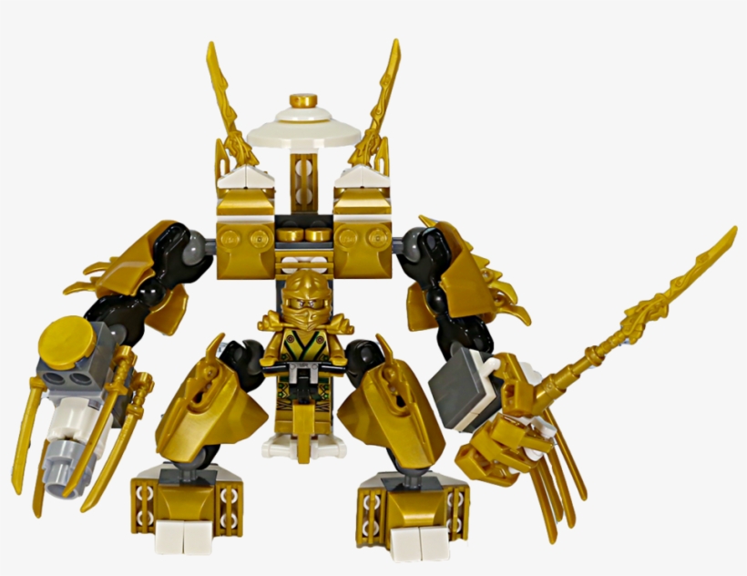 Gold-mech2 - Ninjago Lloyd Golden Mech, transparent png #3381760