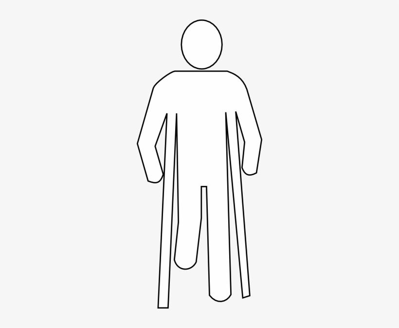 Crutch - Crutch Handicap Sign, transparent png #3382072