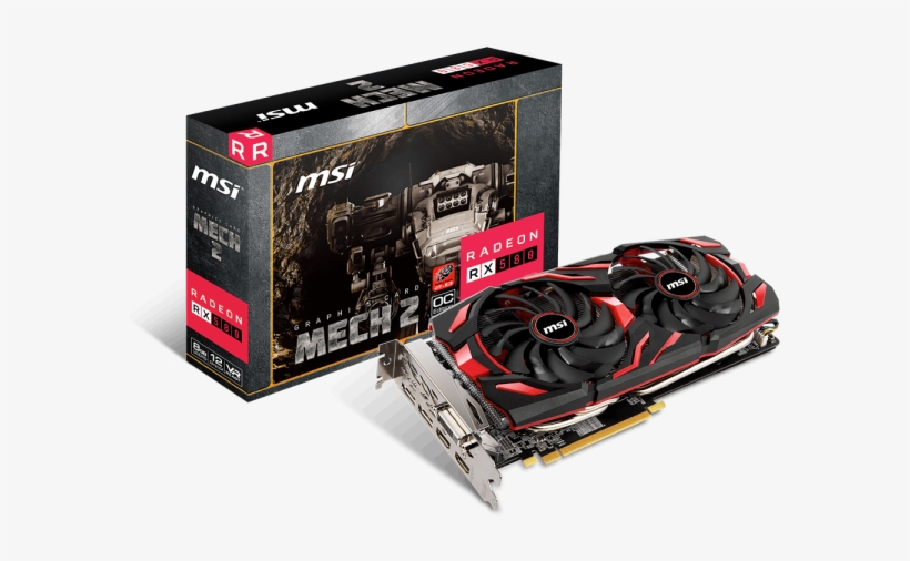 Radeon™ Rx 580 Graphics Cards Radeon Rx 580 Mech 2 - Msi Rx 580 Mech 2, transparent png #3382095