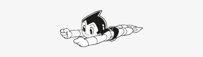 Astro Boy Black Vector - Boy Black And White Vector, transparent png #3382156