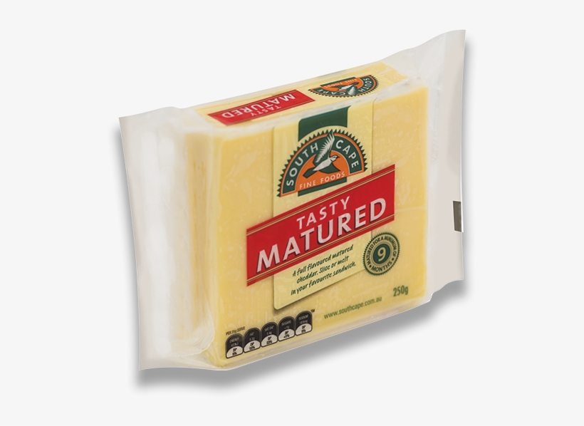 Tasty Matured Cheddar - South Cape Vintage Cheddar Cheese 250g, transparent png #3382820