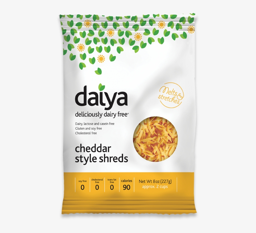 "meltable & Stretchy" Daiya Cheddar Low Protein Cheese - Daiya Cheddar Style Shreds, transparent png #3382946