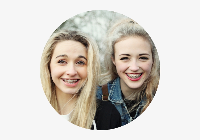 Teens - Smile Family With Braces, transparent png #3383186