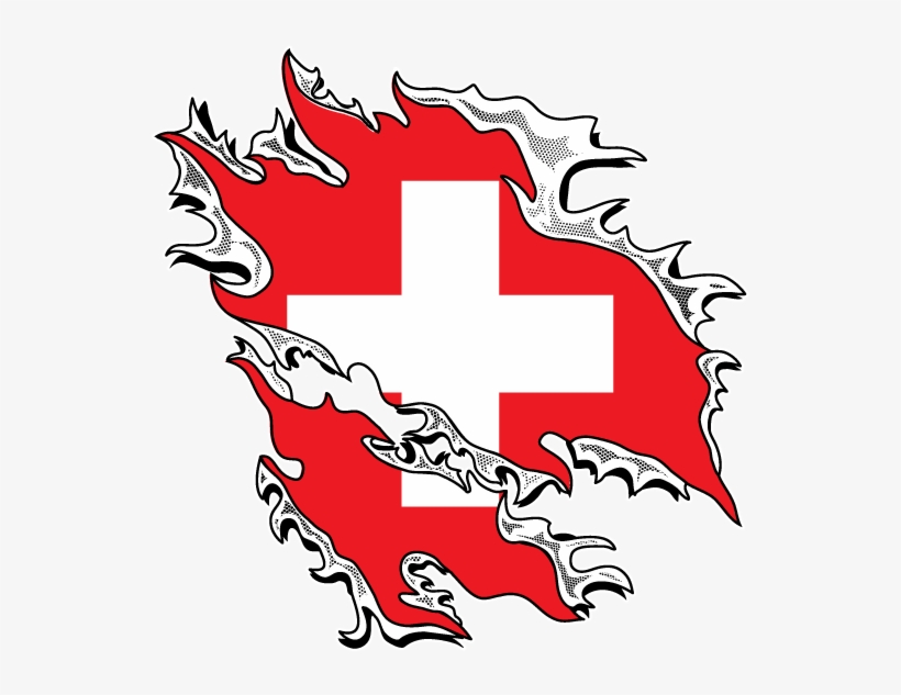 Switzerland Flag Rip Out T-shirt - Junior S Tank Top, transparent png #3383275