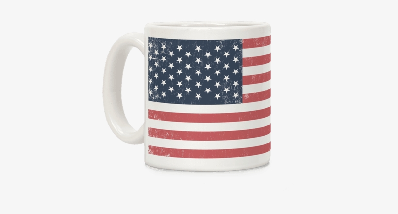 Distressed American Flag Mug Coffee Mug - American Flag, transparent png #3383818
