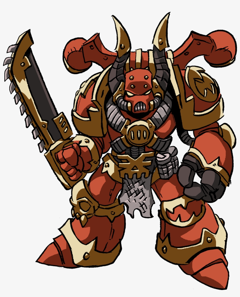 Khorne Tamaño Sin Fondo - Khorne Berserker Drawing, transparent png #3383851