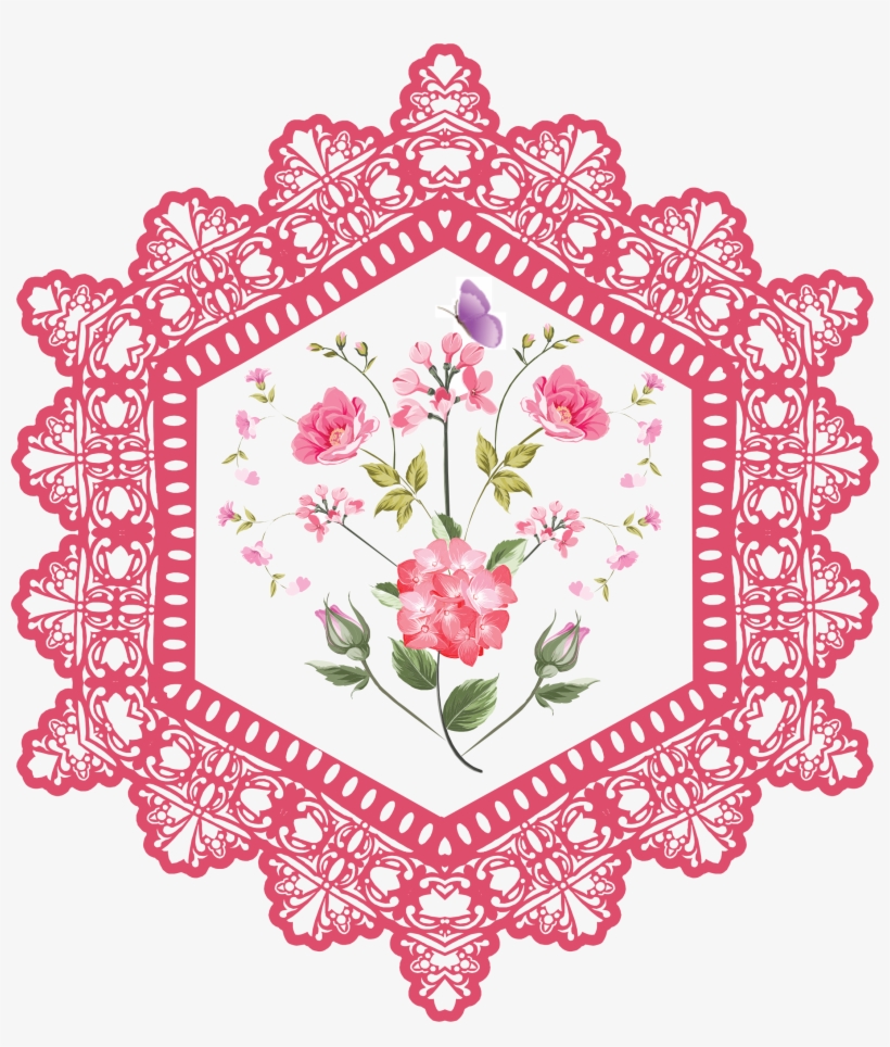 Florals And Lace Is A Downloadable Machine Embroidery - Baptism, transparent png #3385587