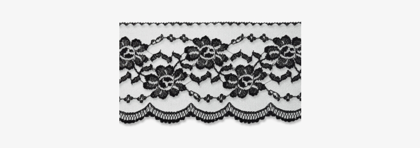 Essential Trimmings Et423/blk | Black Nylon Lace Edging, transparent png #3385827