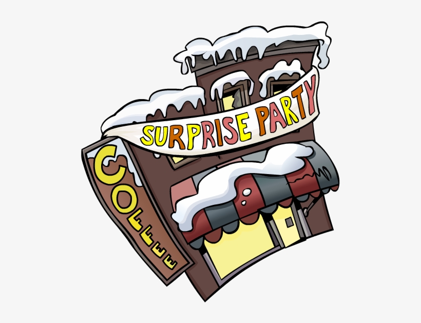 Surprise Party Coffee Shop Exterior - Club Penguin Coffee Shop Outside, transparent png #3386665