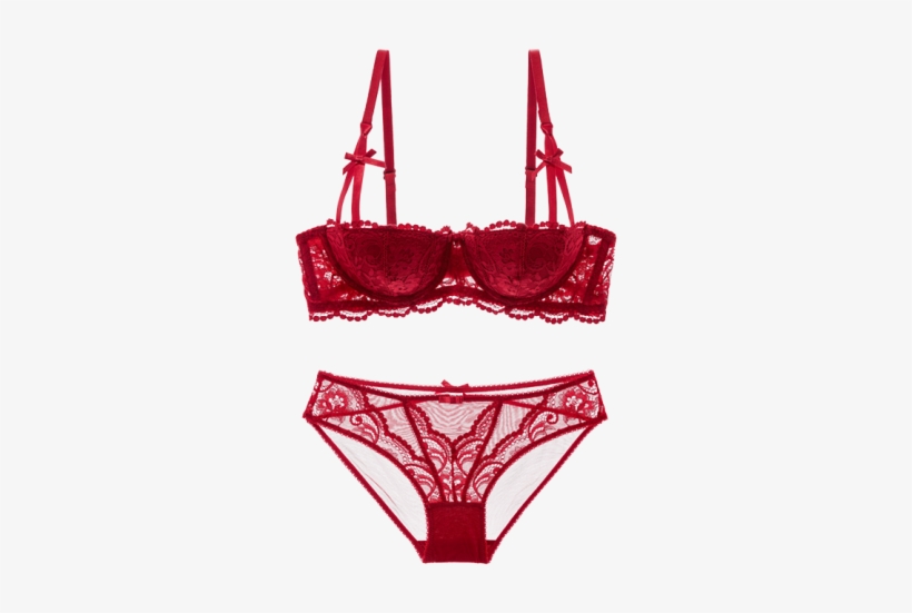 See-through Embroidered Bra Set - Undergarment, transparent png #3387208