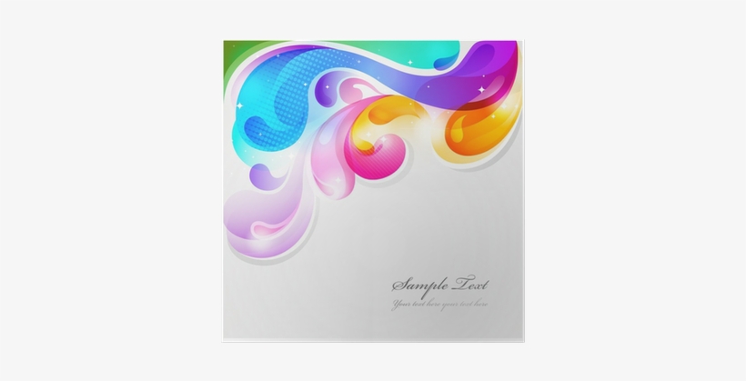 Abstract Colorful Paint Splash Vector Background Poster - Ambesonne ...