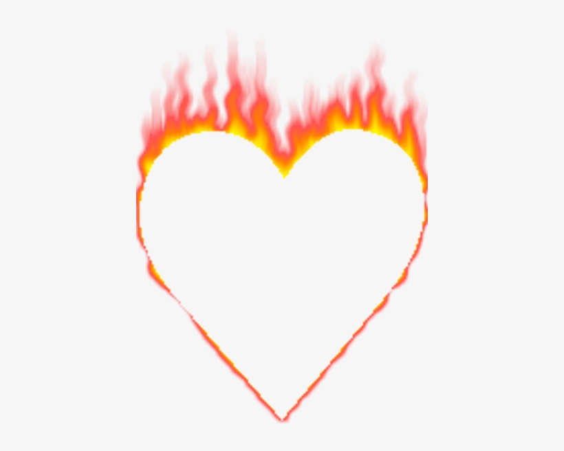 Share This Image - Flaming Heart Transparent, transparent png #3387326