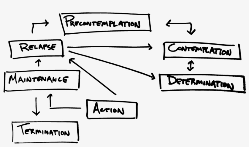 Prochaska And Diclemente's Stages Of Readiness To Change - Diagram, transparent png #3387418