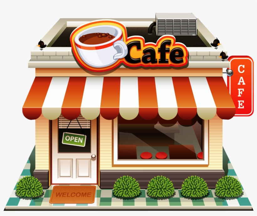 Shop Clipart Storefront - Coffee Shop Clipart Png, transparent png #3387458
