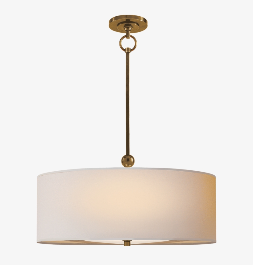 Reed Hanging Shade In Hand-rubbed Antique Brass - Visual Comfort Tob5011an-np Antique Nickel With Natural, transparent png #3387613