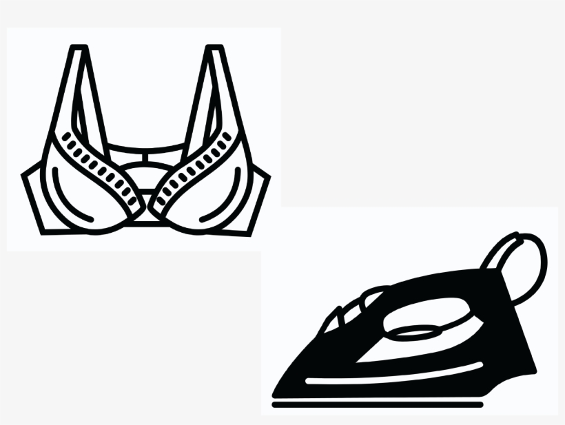Combination Of The Icon “bra” And The Icon “iron” To - Shutterstock, transparent png #3387713