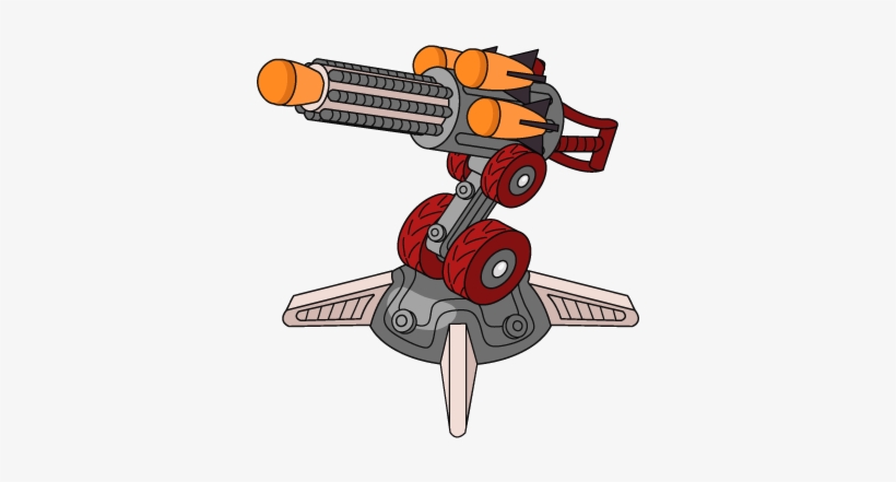 Fg Deco Xmas Wk2 Nerf Missile Turret - Family Guy Quest For Stuff Robot, transparent png #3387942
