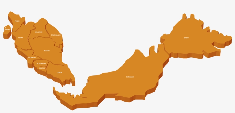 Peta Malaysia Png - Peta Malaysia 3d, transparent png #3388094