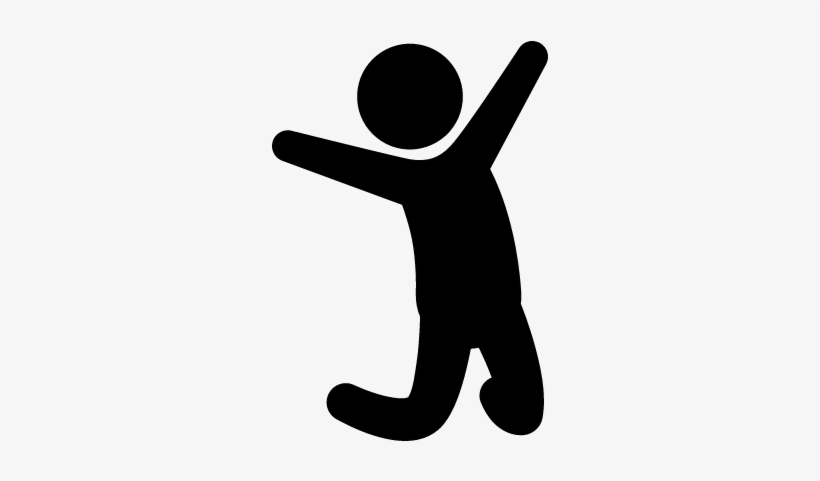 Jumping Man Vector - Happy Person Png Icon, transparent png #3388348