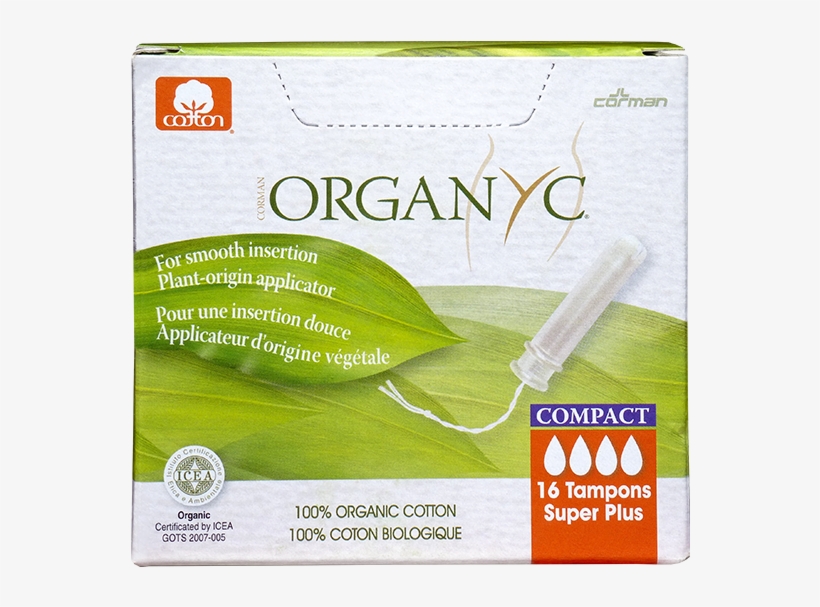 16ct Super Plus Organic Cotton - Tampons Compact Organyc, transparent png #3388374