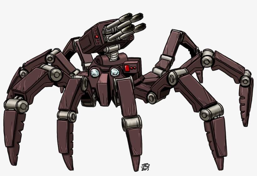 Pdg Arachnidturret Color 01 - Drawing, transparent png #3388650