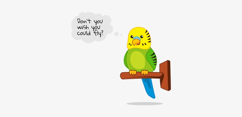 Clipart Graphic Of A Cartoon Black And White Cute Pet - Pet Bird Cartoon, transparent png #3389264
