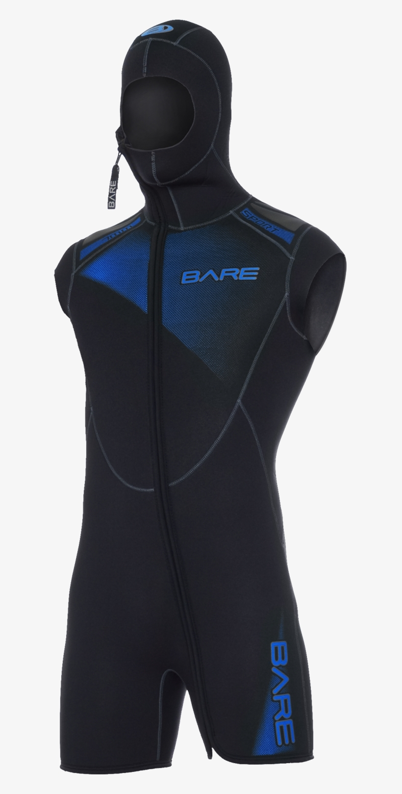 Bare Sport Hooded Vest - Bare 7mm Sport Men's Step-in Hooded Vest For Scuba, transparent png #3389674