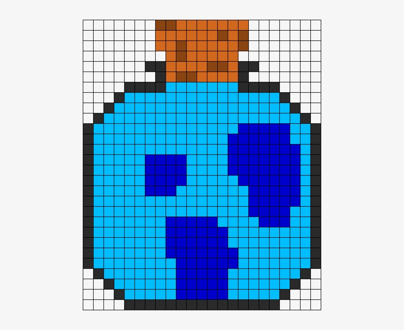 Bottle Lava Lamp Perler Bead Pattern / Bead Sprite - Orange Pixel Art, transparent png #3390053