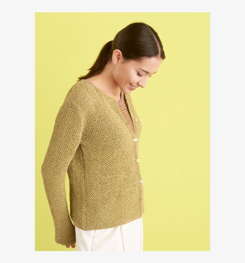 Lana Grossa Lookbook 5 Deisign 04 - Cardigan, transparent png #3390107