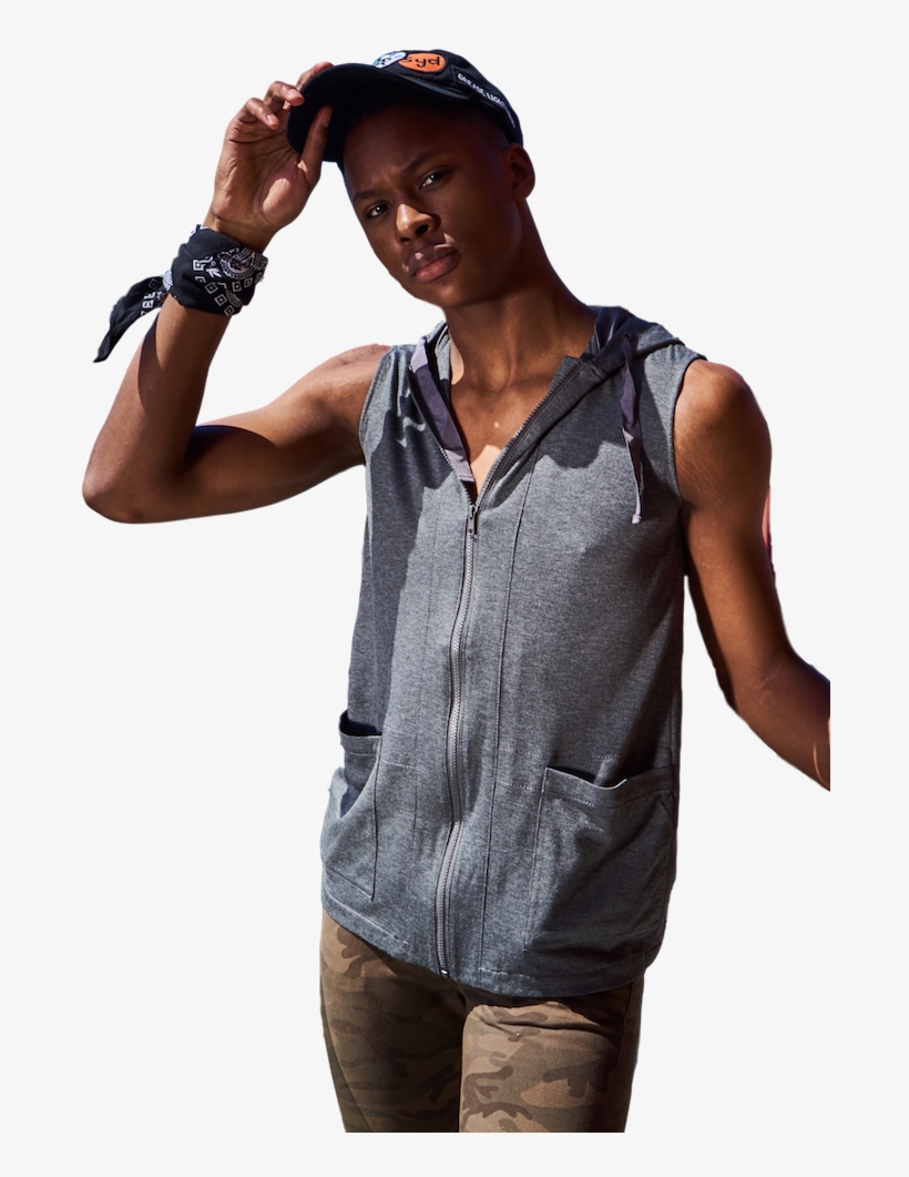 Talia Hooded Sport Vest Shirts Jordan Louis Rigit - Photo Shoot, transparent png #3390136
