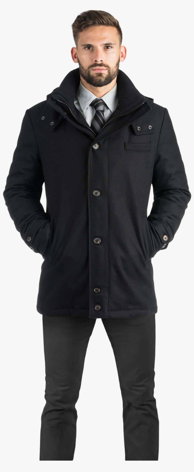 Black City Active Hooded Parka - Coat, transparent png #3390255