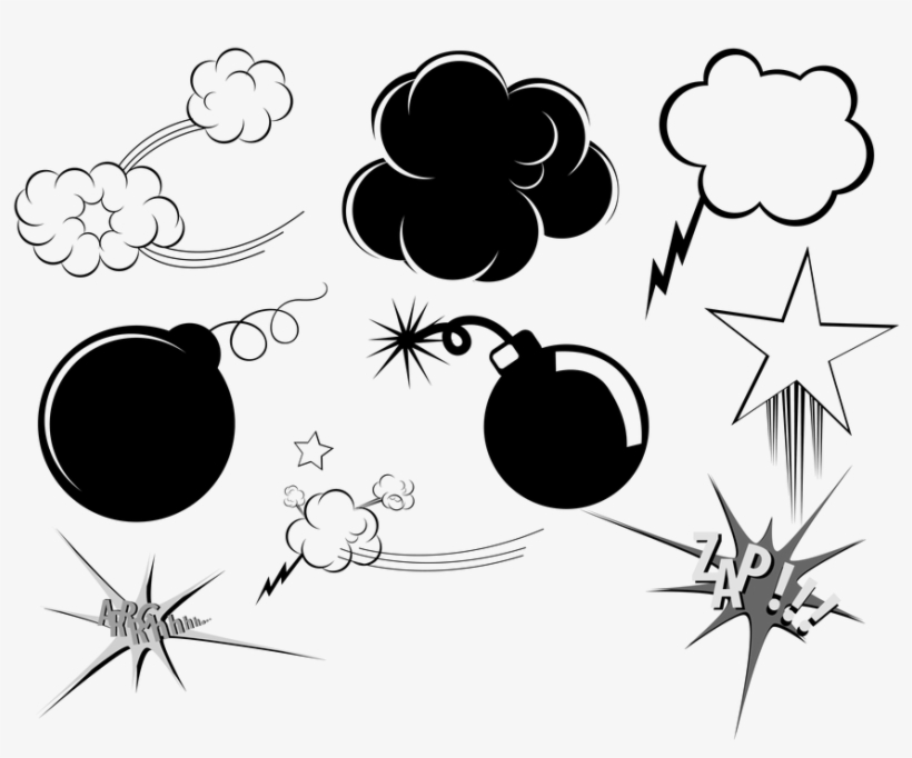Bombs, Explosions, Cartoons, Smoke, Detonate, Explode - Bomba De Humo Dibujo, transparent png #3390465