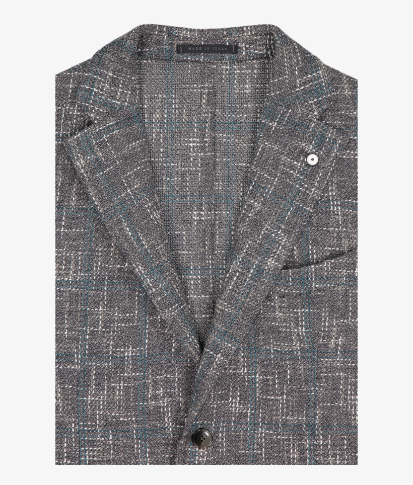 Jack Sportcoat Cross Hatch Grey Teal Jack Sportcoat - Cardigan, transparent png #3390706