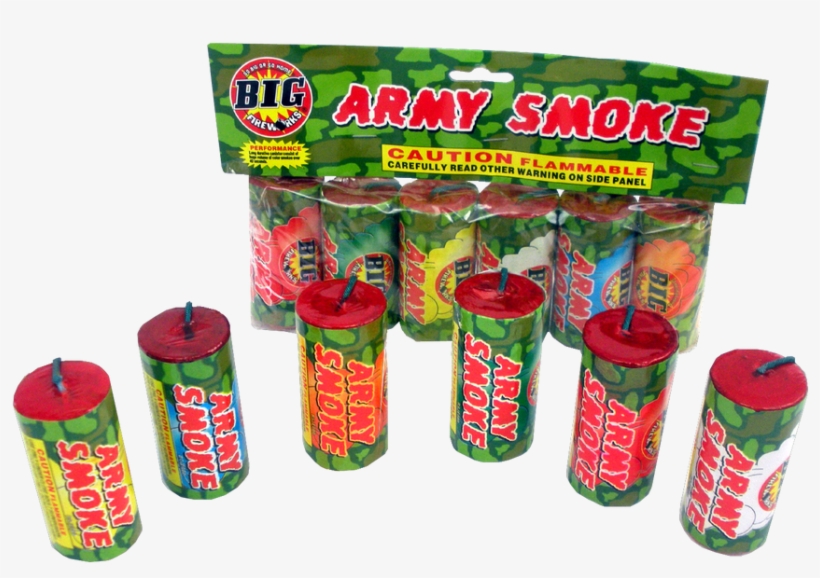 Excellent, Long Lasting Smoke Bombs In Red, Green, - Army Smoke, transparent png #3390751