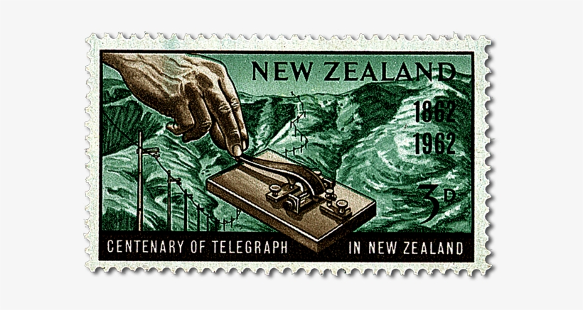Product Listing For Centenary Of Telegraph In New Zealand - Postage Stamp, transparent png #3390927