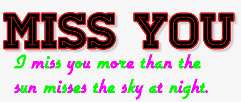 Love And Miss You Png By Shiv - Felicitari, transparent png #3391493