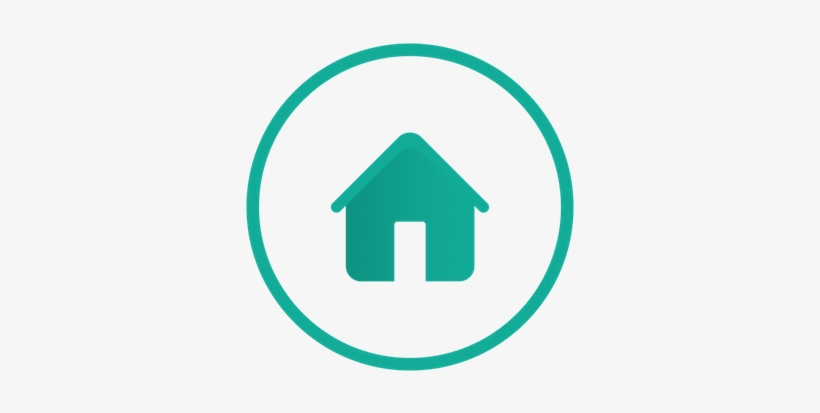 Learning English - Teal Home Icon Png, transparent png #3392279
