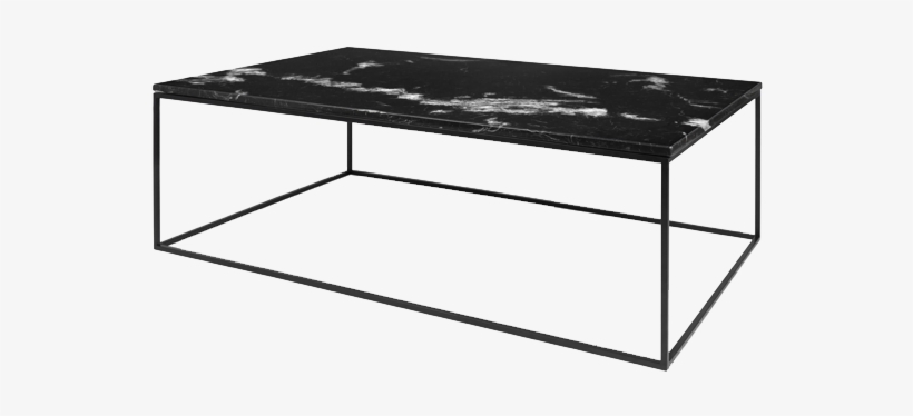Gleam Rectangular Coffee Table - Table Basse Marbre Noire, transparent png #3392409