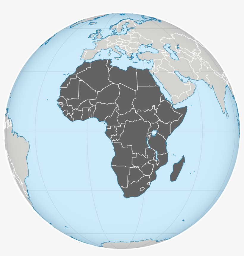 Banner Black And White Download Datei On The Globe - Africa, transparent png #3392779