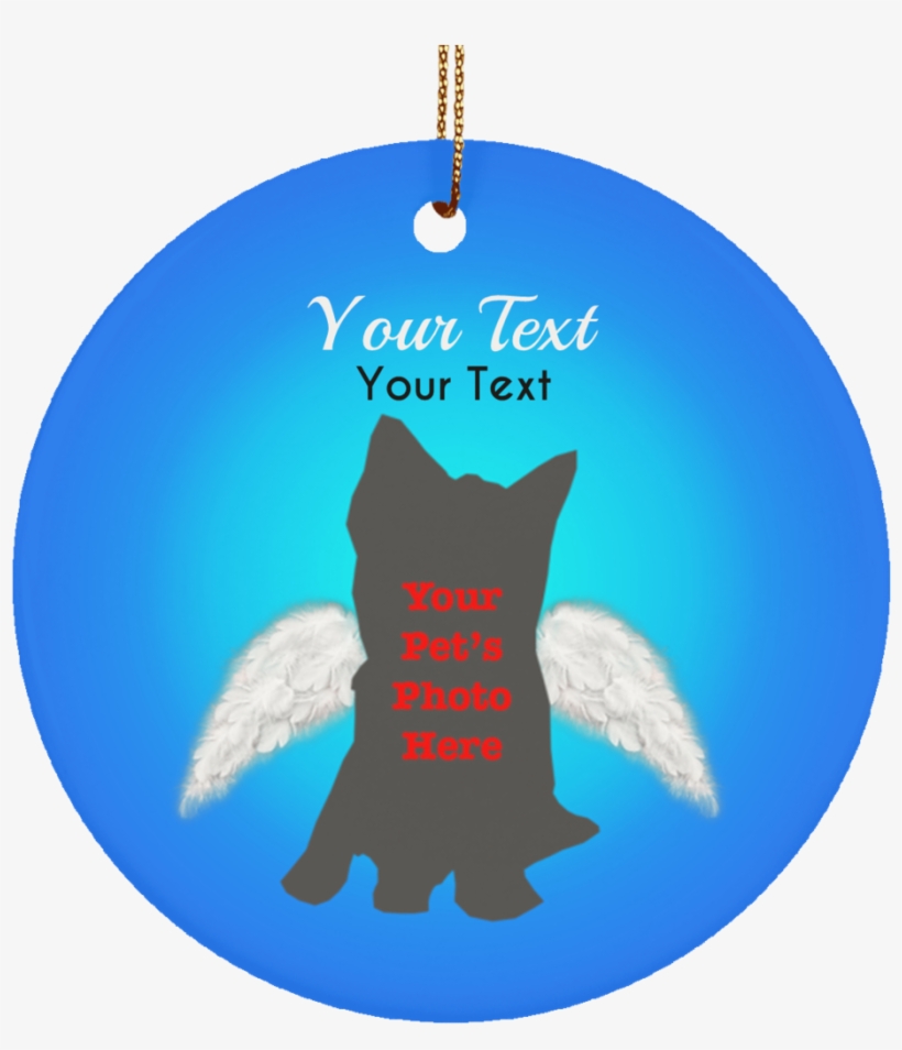 Personalised Dog Angel Wings Ceramic Circle Ornament - Portrait Of A Woman In A Rose Dress, transparent png #3393122