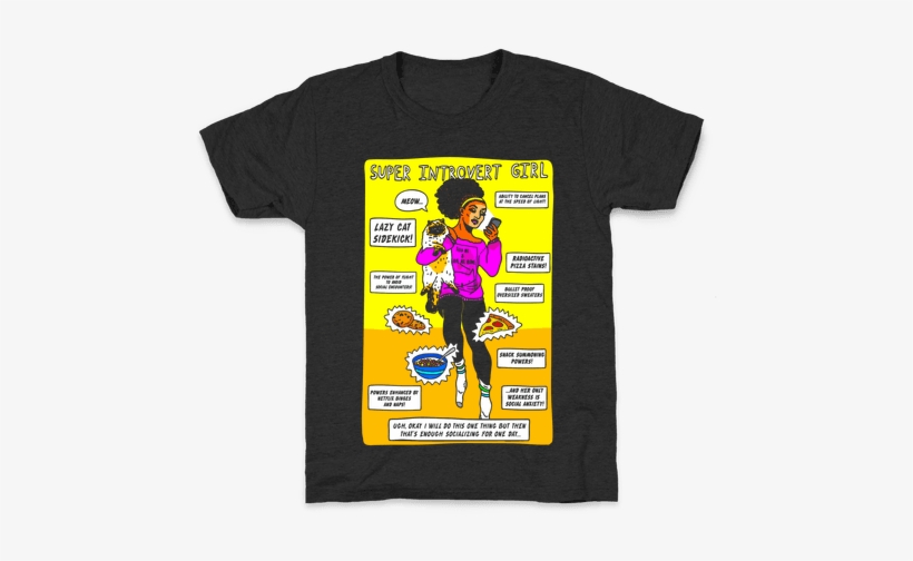 Super Introvert Girl Kids T-shirt - T-shirt, transparent png #3393368