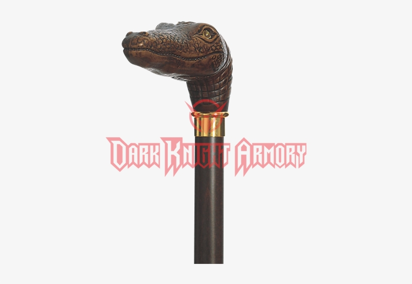 Alligator Head Walking Cane - Knights Templar Wooden Sword, transparent png #3393628