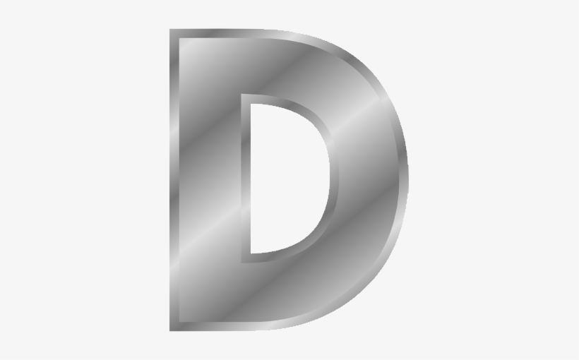 Letter D Png - Silver Letter D Png, transparent png #3394215
