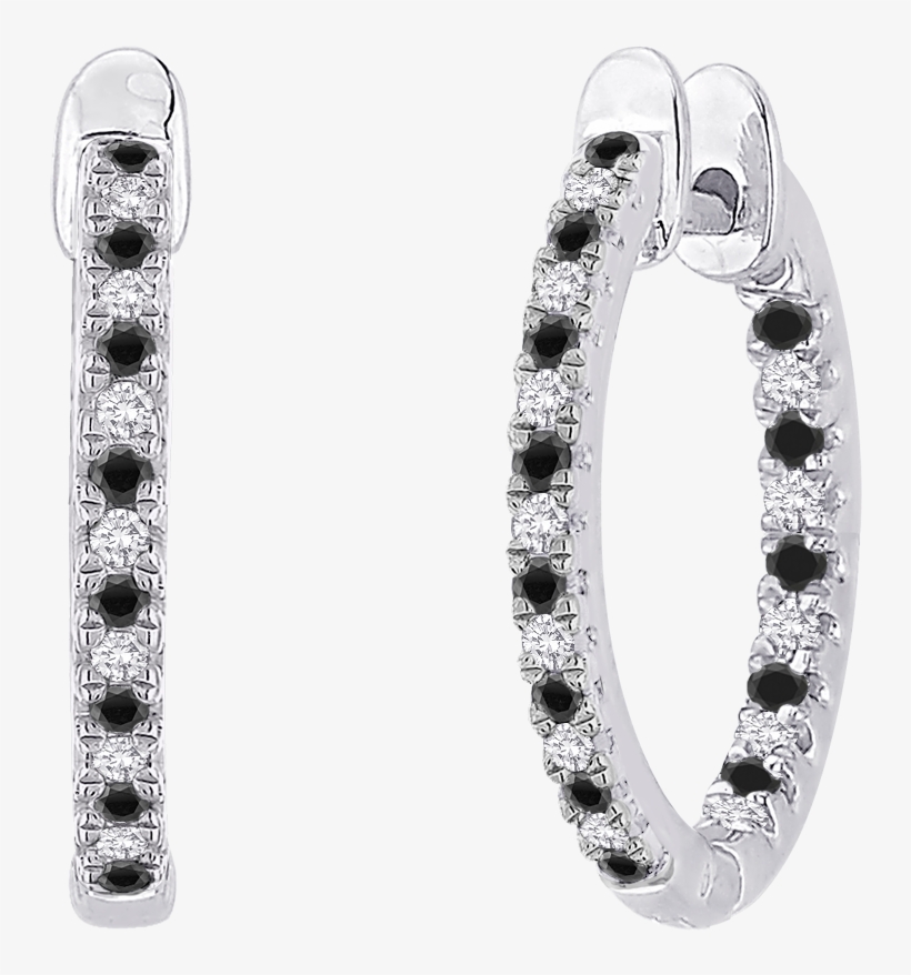 Ea0433bkt-04w - Hoop Earrings In 10k, transparent png #3394827